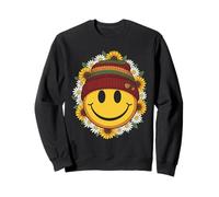 Floral Fall Smile Face Thanksgiving Boho Sweatshirt