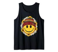 Floral Fall Smile Face Thanksgiving Boho Tank Top