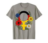 Floral Feminist Symbol German Flag Pride for Women & Men T-Shirt