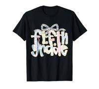 Floral Fifth Grade Coquette Bow 5th Grade Teacher Girl Kid T-Shirt