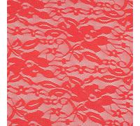 Floral Fiona Lace Fabric Material - Coral, 1Mtr - 140cm x 100cm