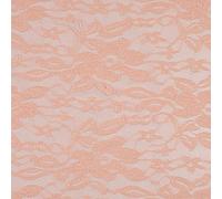 Floral Fiona Lace Fabric Material - Salmon, 1Mtr - 140cm x 100cm
