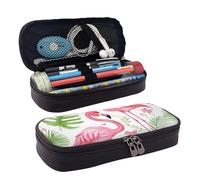 Floral Flamingo Botany Leather Pencil Case Stationery Portable Multifunctional Storage Bag Academy Supplies
