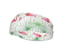 Floral Flamingo Botany Print Sweatbands Sports Headband For Men & Women,For Running Fitness Yoga Cycling,Sweat Wicking Non Slip