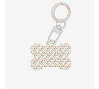 Floral Flamingo Botany Printing Acrylic Dog Bone Ornament Pet Tags Key Chain Holiday for Lovers Dogs Gift
