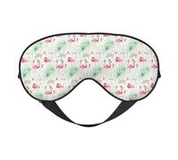 Floral Flamingo Botany Printing Soft Eye Mask Reversible Cover for Travel Adjustable Strap Blackout Sleep