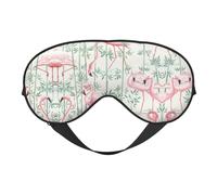 Floral Flamingo Botany Sleep Mask Night's Sleep Soft Eye Mask Adjustable Strap Works Nap Position Sleeping Aid