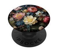 floral flower beautiful flowers and leaves green PopSockets Swappable PopGrip