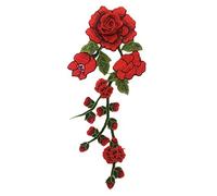 Floral Flower Embroidery Patch Badge DIY Sewing on Applique Dress Craft
