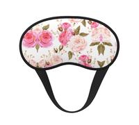 Floral Flower Rose Pink Print Blackout Sleep Mask - Side Sleeper Eye Cover, Soft Comfort, Perfect for Travel, Meditation