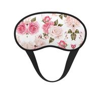 Floral Flower Rose Pink Print Sleep Eye Mask Light Blocking Soft and Comfortable Night Eye Blinder for Women Men for Sleeping Travel Night Shift