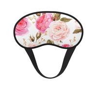 Floral Flower Rose Pink Print Sleep Mask for Side Sleepers Cute Blackout Eye Mask Shades Cover for Home or Travel