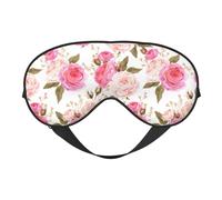 Floral Flower Rose Pink Print Sleeping Eye Cover Eyeshade for Men Women Plane Travel Nap Night Sleeping