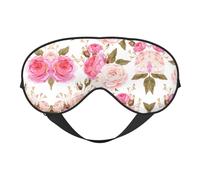 Floral Flower Rose Pink Print Soft Eye Mask – Comfortable Sleep, Blocks Light, Full Eye Coverage, Ideal for Travel, Meditation