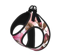 Floral Flower Rose Pink Small Pet Harness Vest - Full Print Design, Adjustable and Reflective for Safety, Suitable for Small Cats and Dogs Pet leash vest