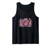 Floral Flower Silhouette Camera Photographer Girl Women Tank Top