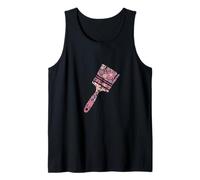Floral Flower Silhouette Paintbrush Painting Girl Women Tank Top