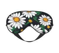 Floral Flowers Daisies Print Breathable Full-Cover Eye Mask Stylish Adjustable Nap Night Restful Environment