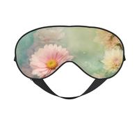Floral Flowers Daisies Print Functionality Outdoor Travel Eye Mask Breathable Camping Meditation Yoga Friendly