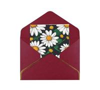 Floral Flowers Daisies Print Greeting Card Paper, Half Fold To Cards For Birthday, Wedding, Party.