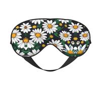 Floral Flowers Daisies Print Soft Eye Mask - Comfortable Sleep, Elastic Nighttime Shade, Eye Covers for Travel, Meditation