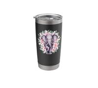 Floral Flowers Elephant Elephants Stainless Steel Insulated Tumbler