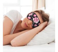 Floral Flowers Rose Red Print Soft Eye Mask for Sleep Mask Sleep Eye Mask for Women Men Sleeping Sleeping Travel