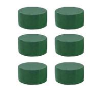 Floral Foam 6pcs DIY Round Floral Foam Bricks Flowers Mud Green Florist Styrofoam Blocks Wedding Birthday Flower Arrangement Materials