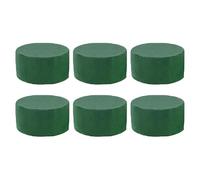 Floral Foam Block, 6pcs Round Flower Foam, Green Florist Foam Blocks for Flowers, Floristry Supplies, Flower Foam Block for Wedding Birthday Home Decoration