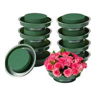 Floral Foam Bowl | 10 Pieces Round Florist Foam Blocks | Floral Foam Base | Floral Foam Composition Kit | Floral Arrangement Supplies For Table Decoration