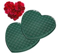 Floral Foam,Flower Foam 2Pcs Heart Shaped Floral Foam With Suction Cup and Thick Base 12.4x10.6x1.6In Diy Romantic Wedding Car Floral Foam for Flower Arrangements,Flower Foam