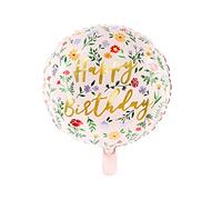 Floral Foil Flower Balloon | Happy Birthday Party Supplies | Mum's Birthday Balloon