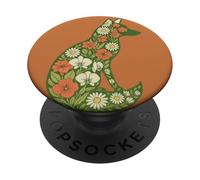 Floral Fox Illustration Bohehian PopSockets Adhesive PopGrip