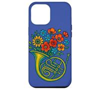 Floral French Horn Music Lover Botanical Instrument Design Case for iPhone 12 Pro Max