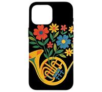 Floral French Horn Music Lover Botanical Instrument Design Case for iPhone 16 Pro Max