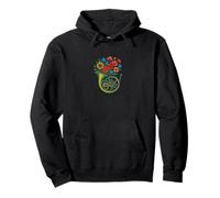 Floral French Horn Music Lover Botanical Instrument Design Pullover Hoodie