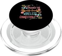 Floral Funny Prayer The World's Greatest Wireless Connection PopSockets PopGrip for MagSafe