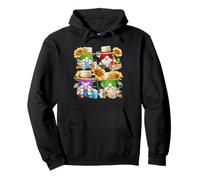 Floral Gardening Gnome Graphic For Sunflower Mom And Dad Pullover Hoodie