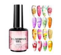 Floral Gel Nail - 15ml UV LED Clear Top Coat | Long Lasting Effect Varnish for Salon Home, Portable Manicure , School Makeup, Outdoor Events, Travel Beauty