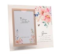 Floral Glass Photo Frame with Wording and Holds 4'x6' Photo (Gran)