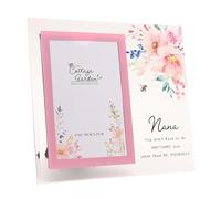 Floral Glass Photo Frame with Wording and Holds 4'x6' Photo (Nana)