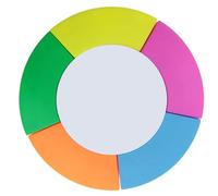 Floral Glow - Five-Color Petal Marker for Underlining | Rainbow Stationery Wheel with Quick-Dry Ink & Chisel Tips for Textbook, Bullet Journals, Office Folders and Crafting