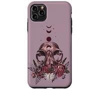 Floral Goth Moth Skull Vintage Dark Romance Moon Phase Case for iPhone 11 Pro Max