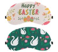 Floral Graceful Swans 2-Pack Light-Blocking Soft Breathable Eye Patch Sleeping Masks