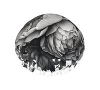 Floral Graphite print Bath cap Large bath cap Fit for all lengths of hair Protects hair bath cap Reusable