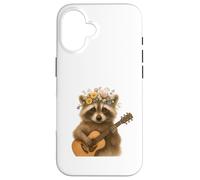Floral Guitar Raccoon Woodland Harmony Case for iPhone 16