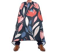 Floral Hair Capes with Adjustable Snap Closure, Cool Hair Cutting Cape for Men bata para cortar Cabello 65" x 55"