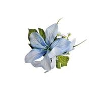 Floral Hair Clip Realistic Lilies Detail Lightweight Design Fabric Flower Hairpin Multiple Colors Special Event Styling