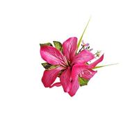 Floral Hair Clip Realistic Lilies Detail Lightweight Design Fabric Flower Hairpin Multiple Colors Special Event Styling