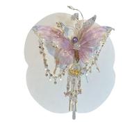 Floral Hair Clips - Tassel Hair Clip,Shiny Rose Silk Bowknot Fairy Headpiece for Youth Girl Dance Bridal Beach Vacation Cosplay Prom Festival Wedding School